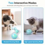 PetGravity Smart Rotating Ball with Two Interactive Modes - Cats' Entertainment and Exercise Toy