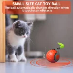 Small Size Cat Toy Ball featuring automatic obstacle avoidance and a size of 1.96 inches, suitable for kittens.