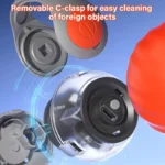 PetGravity Speedy Tail 2.0 internal Type-C charging port and removable cleaning clasp.