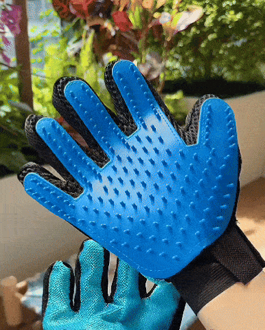 1 Dual-Sided Pet Grooming Gloves (1 Pair)