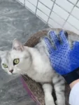 4 Dual-Sided Pet Grooming Gloves (1 Pair)